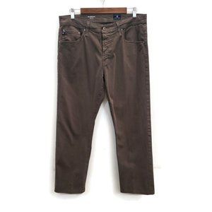 Adriano Goldschmied Mens The Graduate Green Brown Tailored Leg Pants Size 34